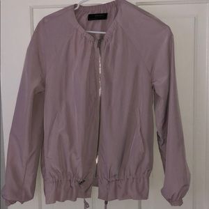 Zara Basic pink bomber jacket